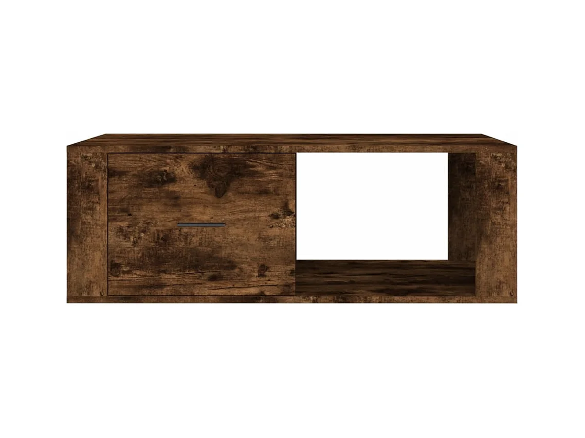 Table basse Chêne fumé 100x50,5x35 cm Bois d'ingénierie