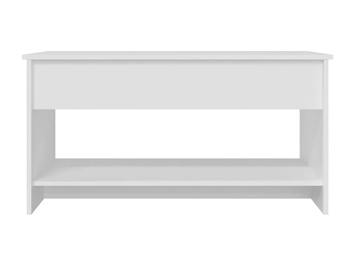 Tavolino bianco 102x50x52,5 cm in legno ingegnerizzato