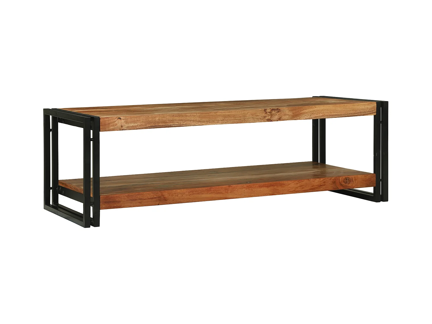 Table basse 120x50x38 cm en bois massif d'acacia