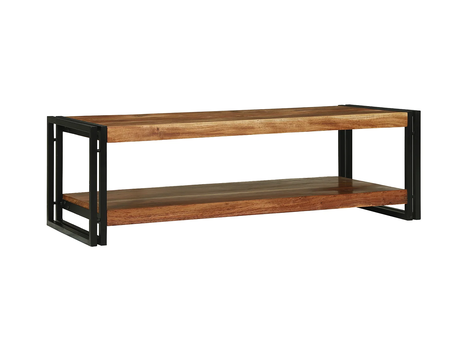 Table basse 120x50x38 cm en bois massif d'acacia