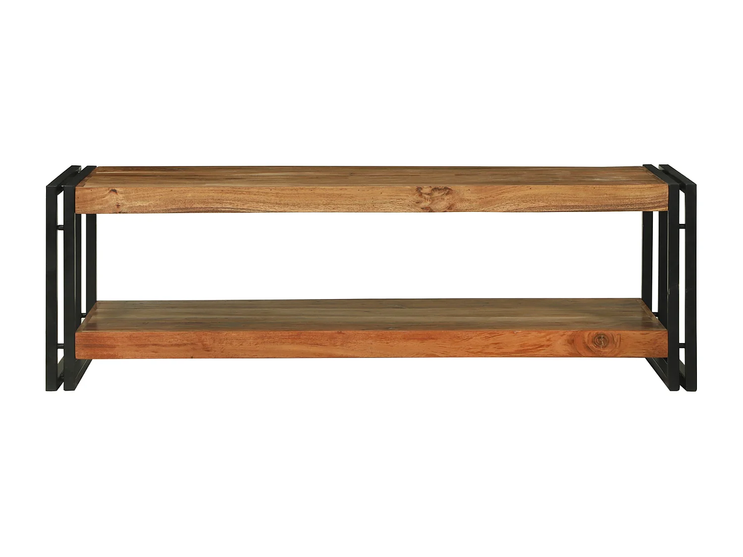 Table basse 120x50x38 cm en bois massif d'acacia