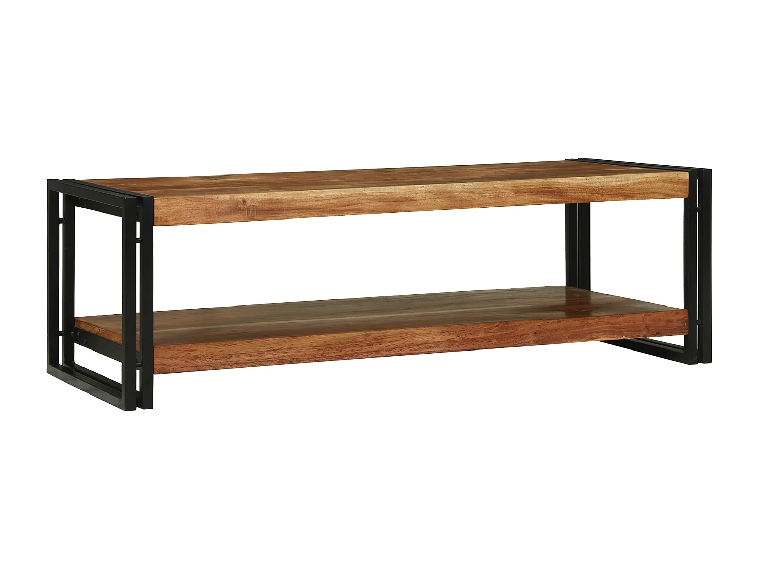 Table basse 120x50x38 cm en bois massif d'acacia