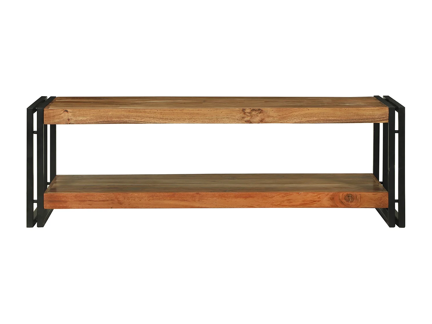 Table basse 120x50x38 cm en bois massif d'acacia