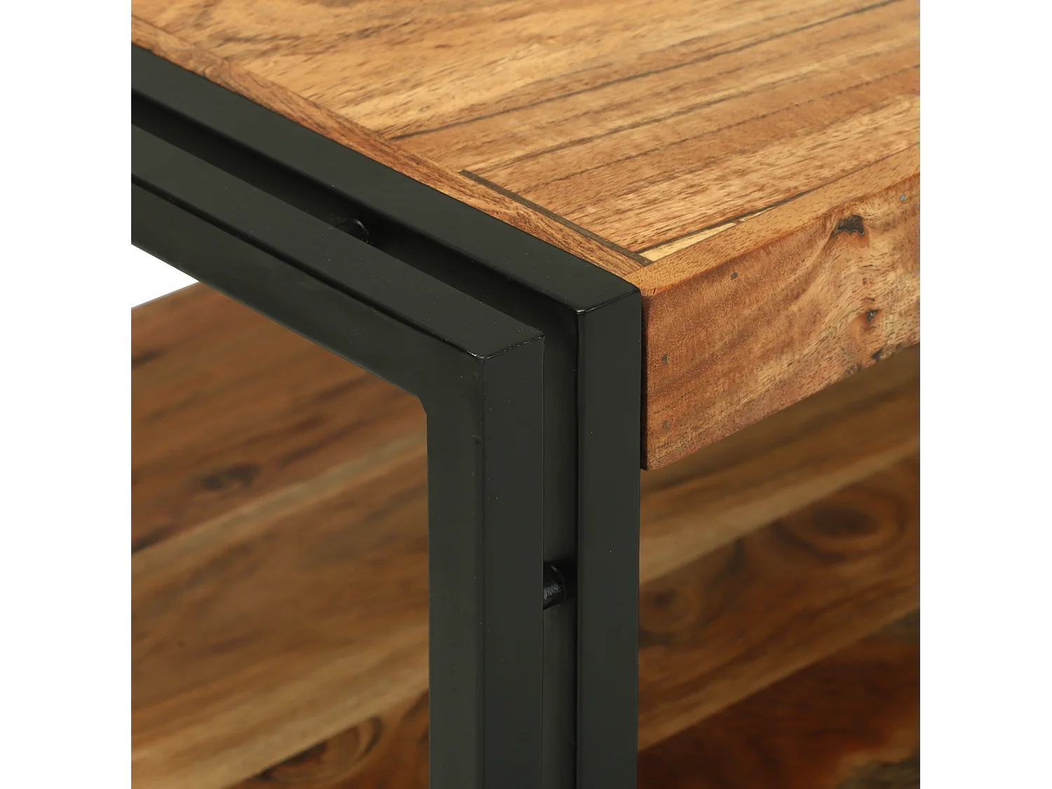 Table basse 120x50x38 cm en bois massif d'acacia