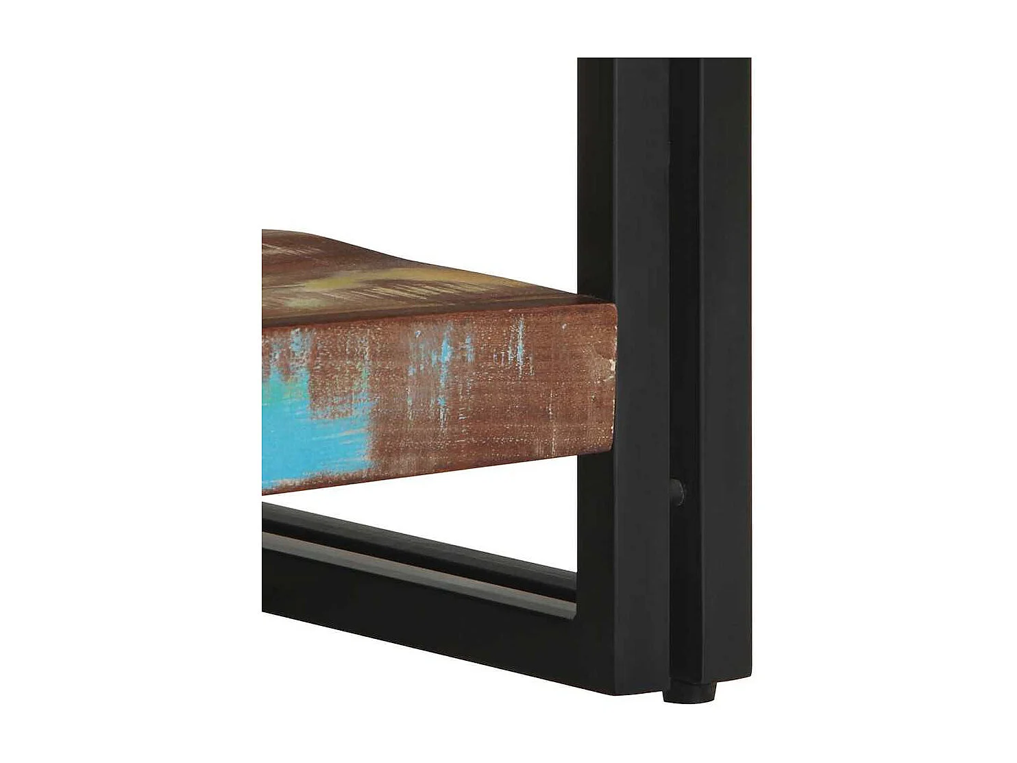 Veelkleurige salontafel 70x50x38 cm massief gerecycled hout