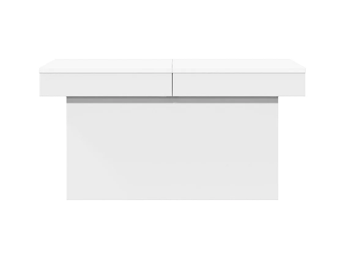 Table basse blanc 80x55x40 cm bois d'ingénierie