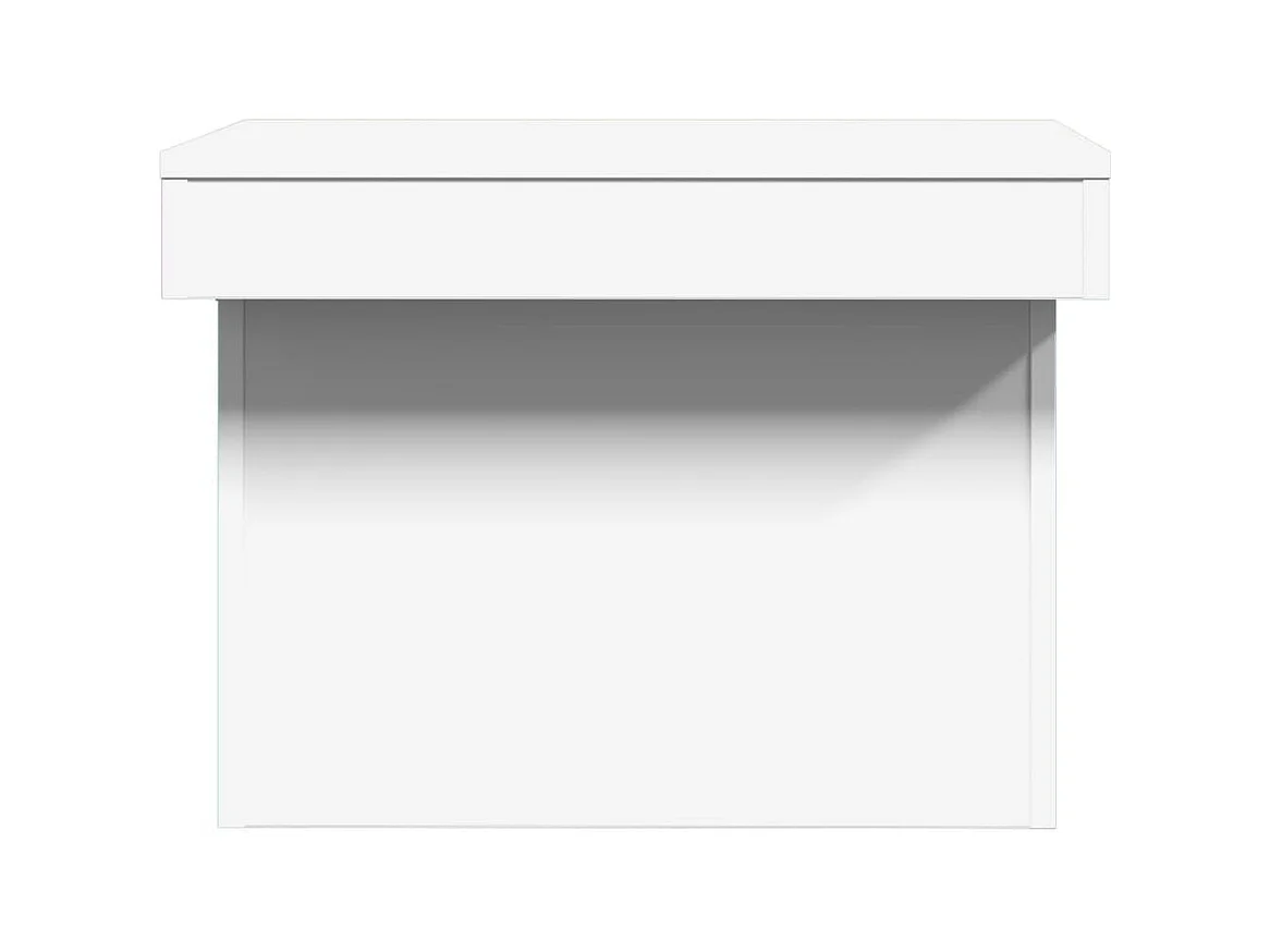 Table basse blanc 80x55x40 cm bois d'ingénierie