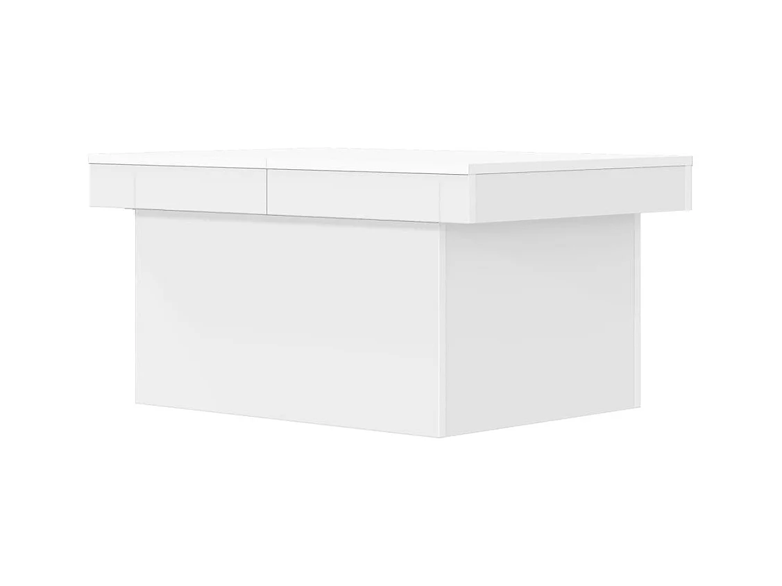 Table basse blanc 80x55x40 cm bois d'ingénierie