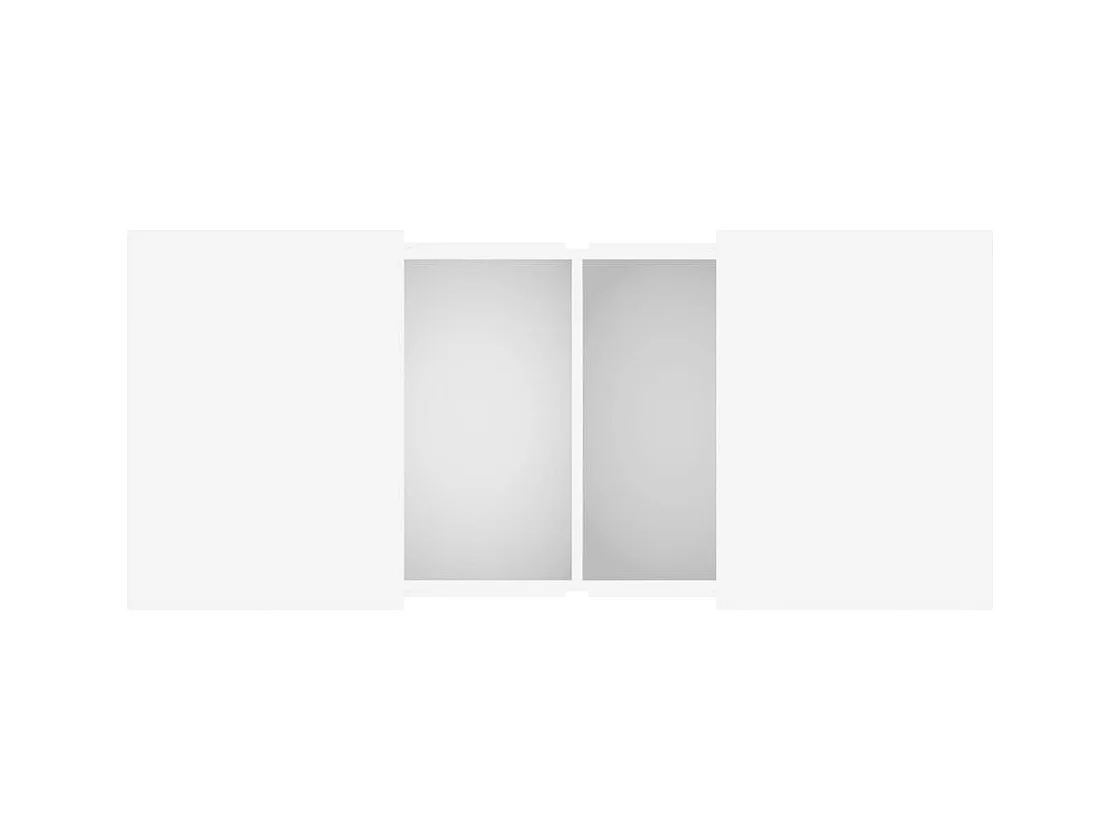 Table basse blanc 80x55x40 cm bois d'ingénierie