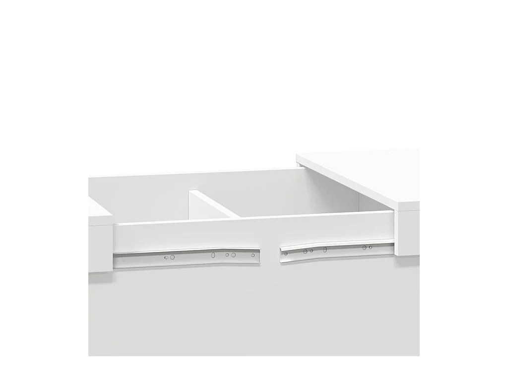 Table basse blanc 80x55x40 cm bois d'ingénierie