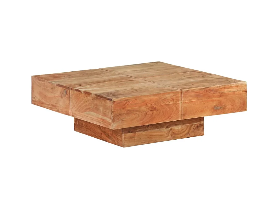 Table basse 80x80x28 cm Bois d'acacia massif