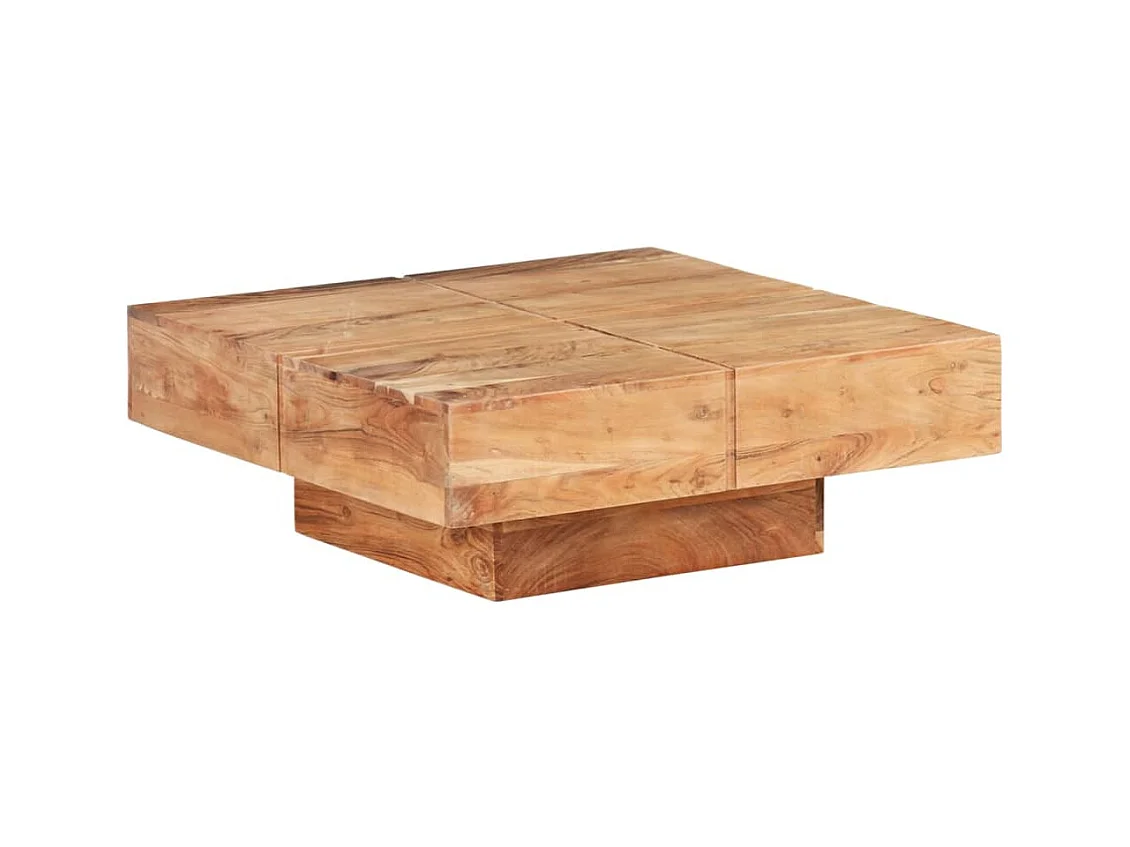 Table basse 80x80x28 cm Bois d'acacia massif