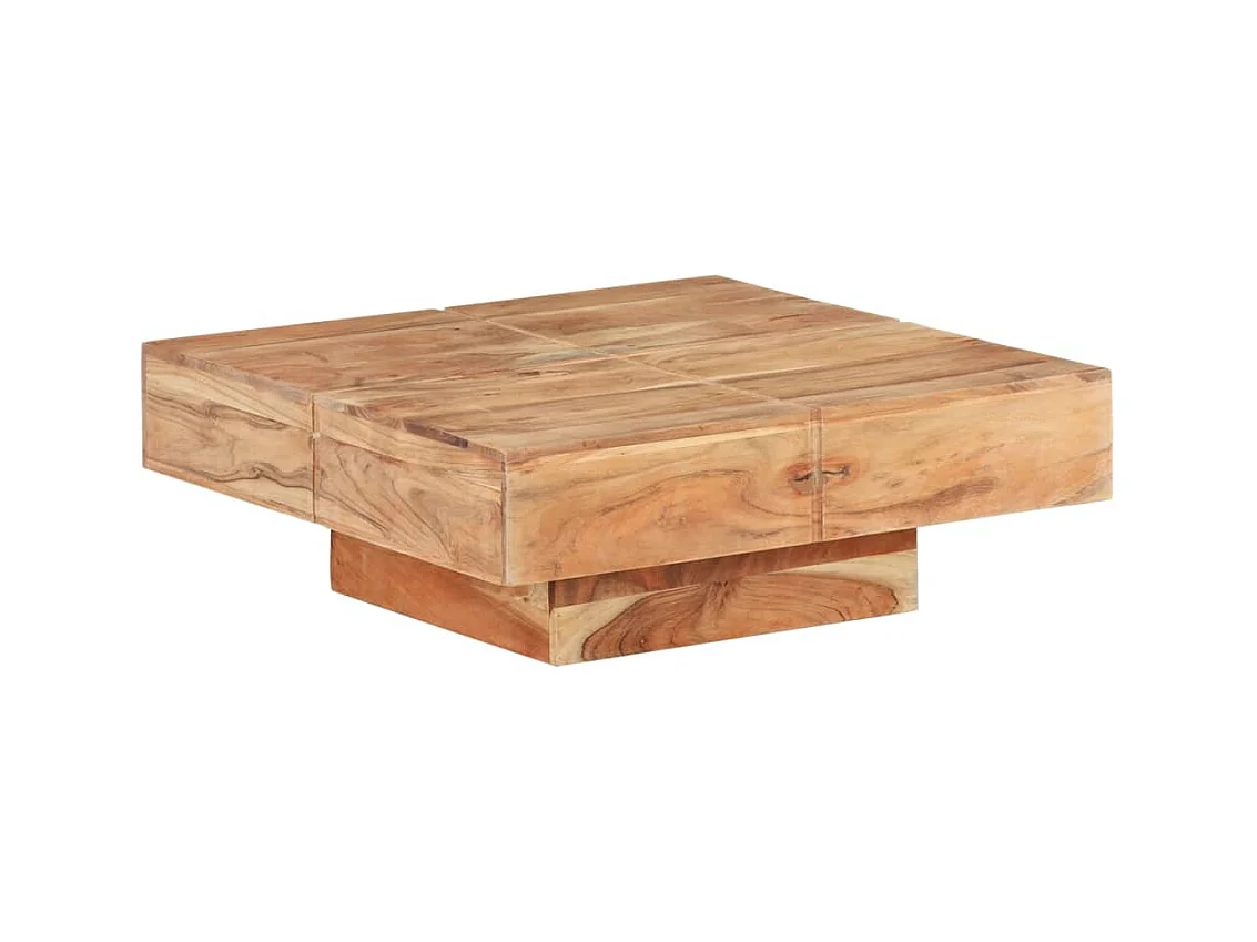 Table basse 80x80x28 cm Bois d'acacia massif