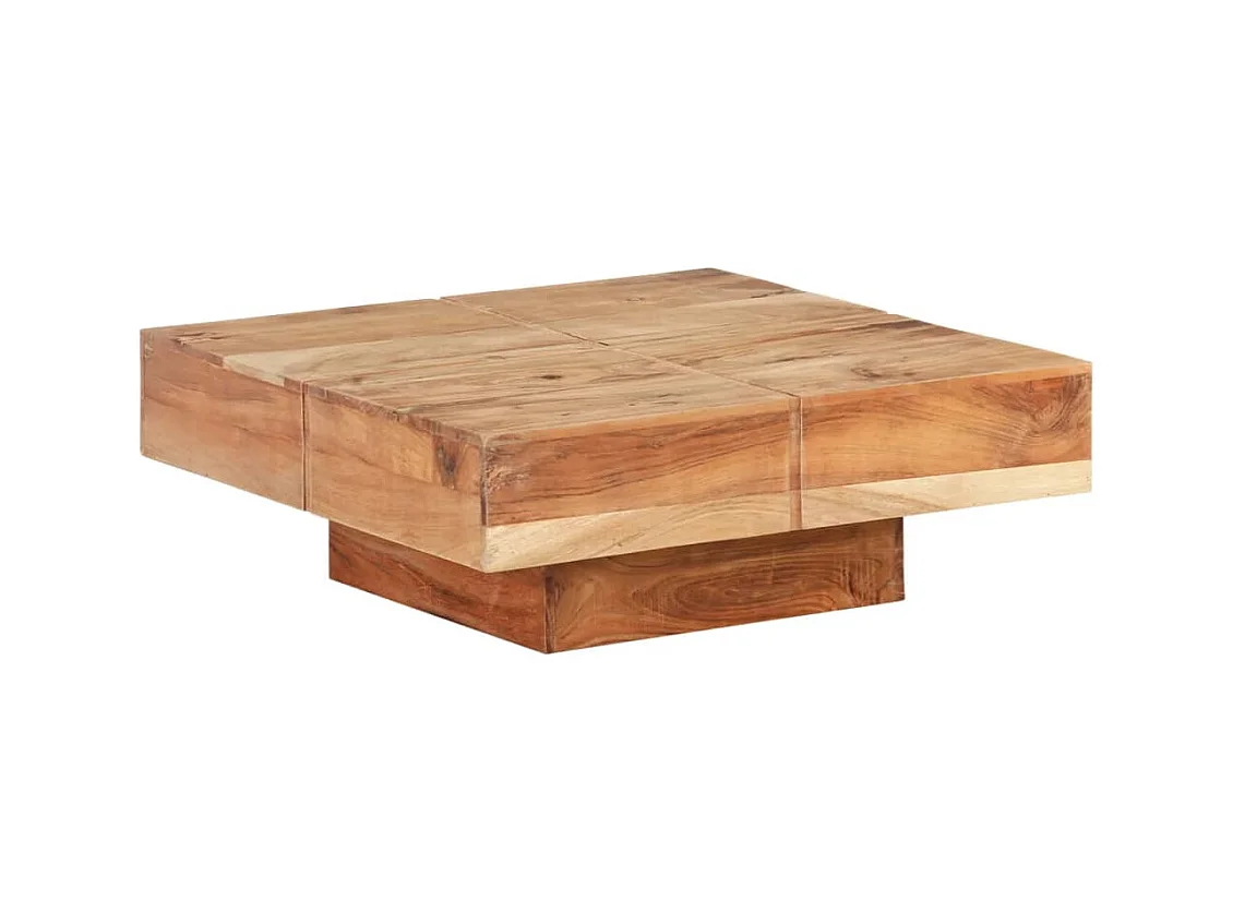 Table basse 80x80x28 cm Bois d'acacia massif