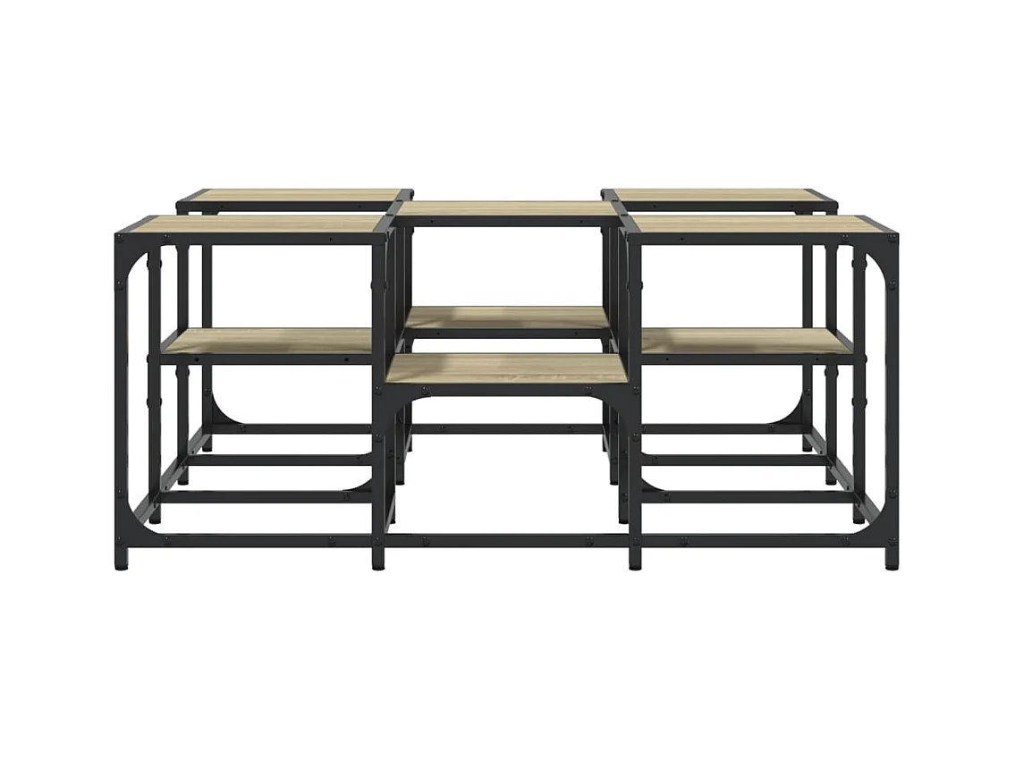 Table basse chêne sonoma 91x91x40 cm bois d'ingénierie