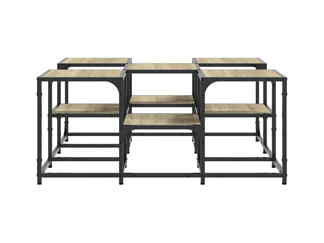 Table basse chêne sonoma 91x91x40 cm bois d'ingénierie