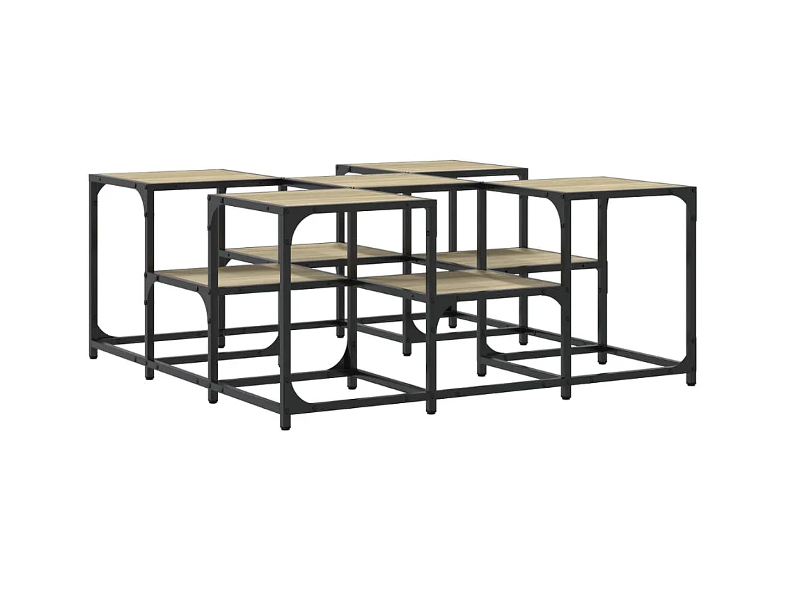 Table basse chêne sonoma 91x91x40 cm bois d'ingénierie