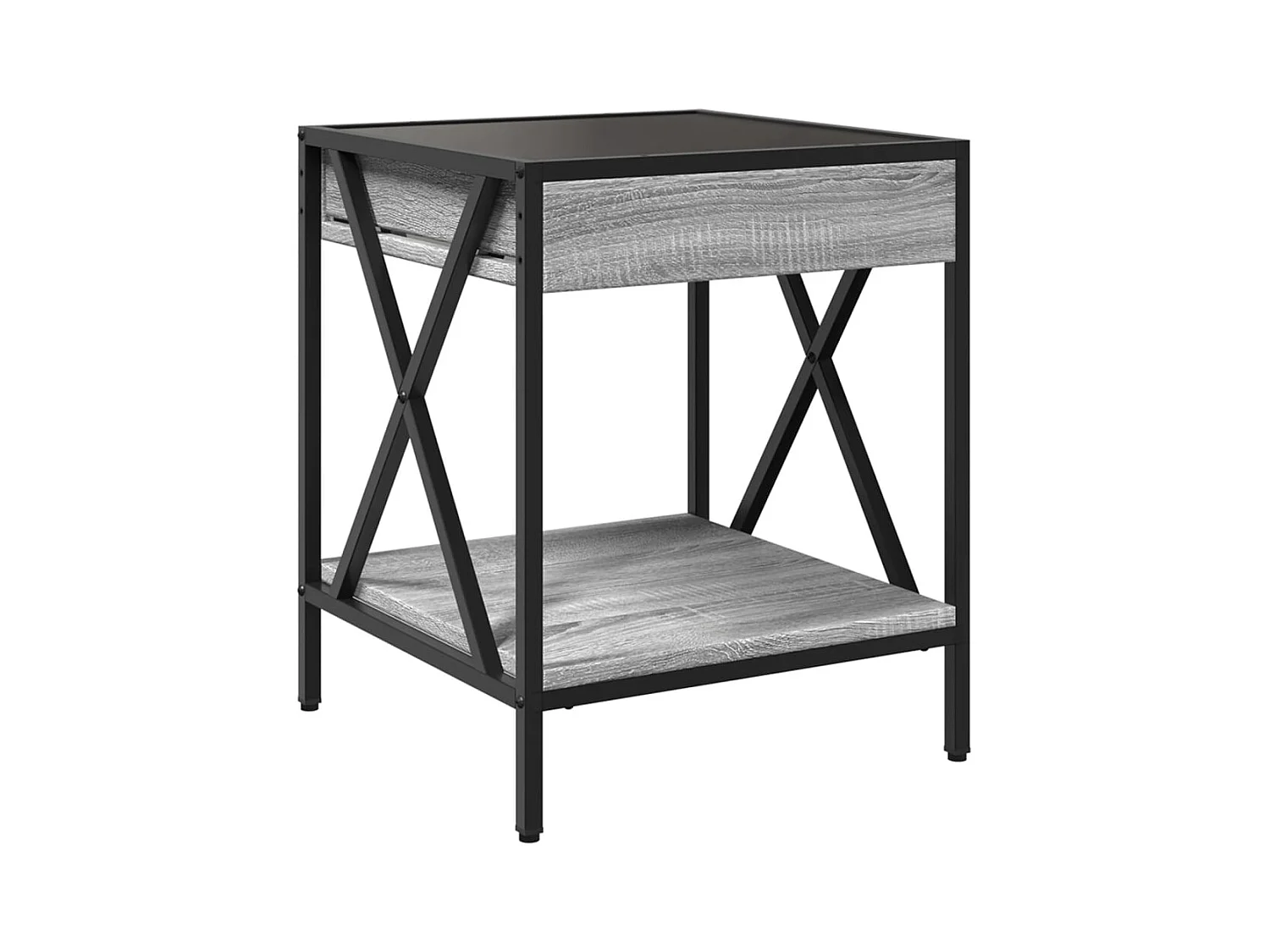 Tavolino da caffè Infinity Sonoma Grey LED 40x40x49 cm