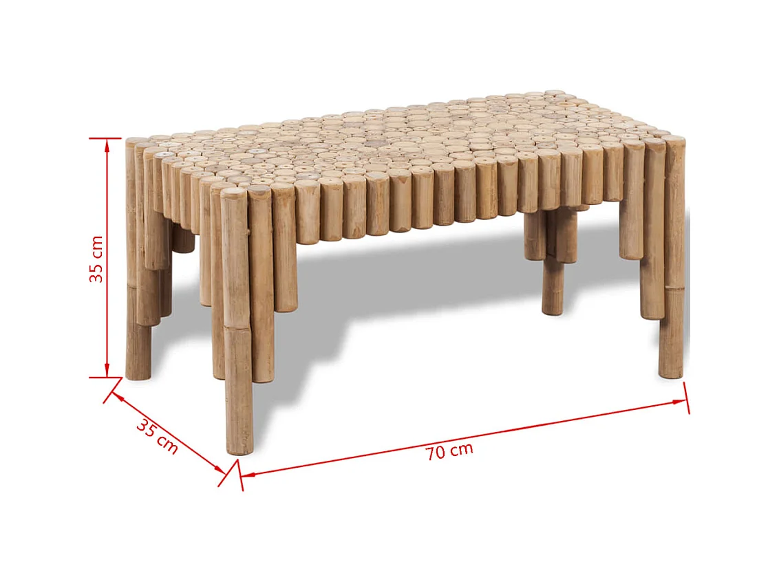 Mesa de centro de bambú