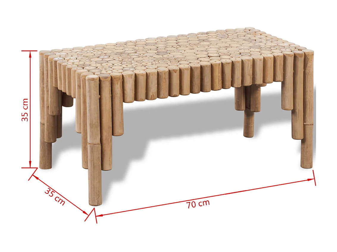 Mesa de centro de bambú