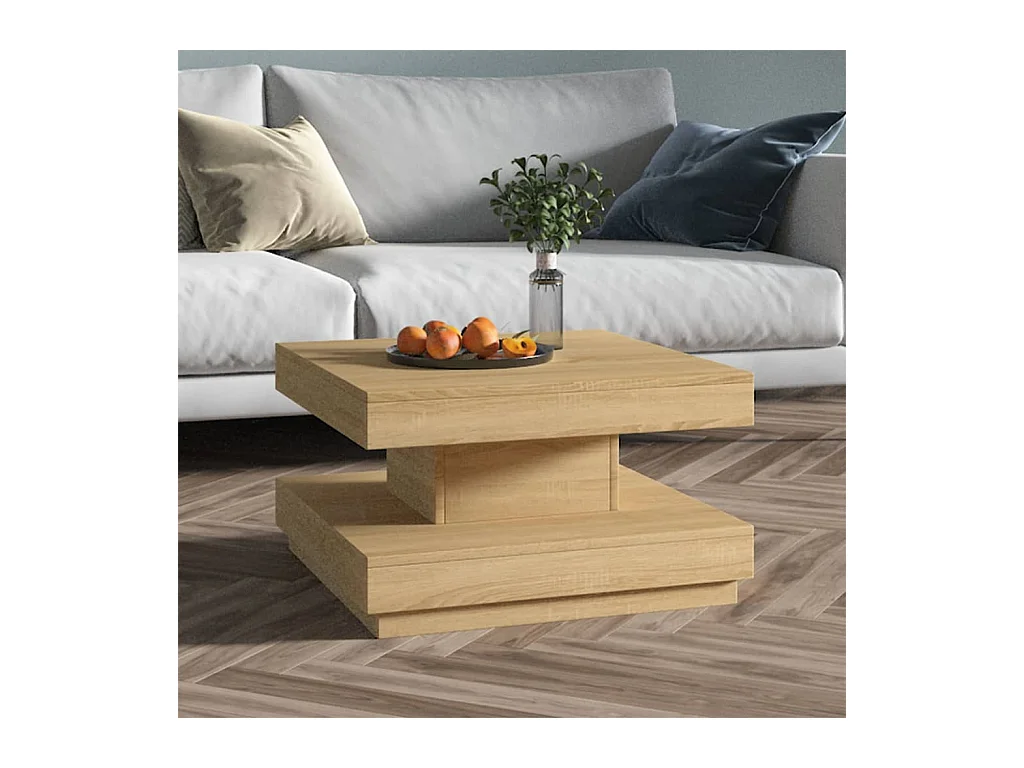 Table basse Marron clair 60x60x35 cm MDF