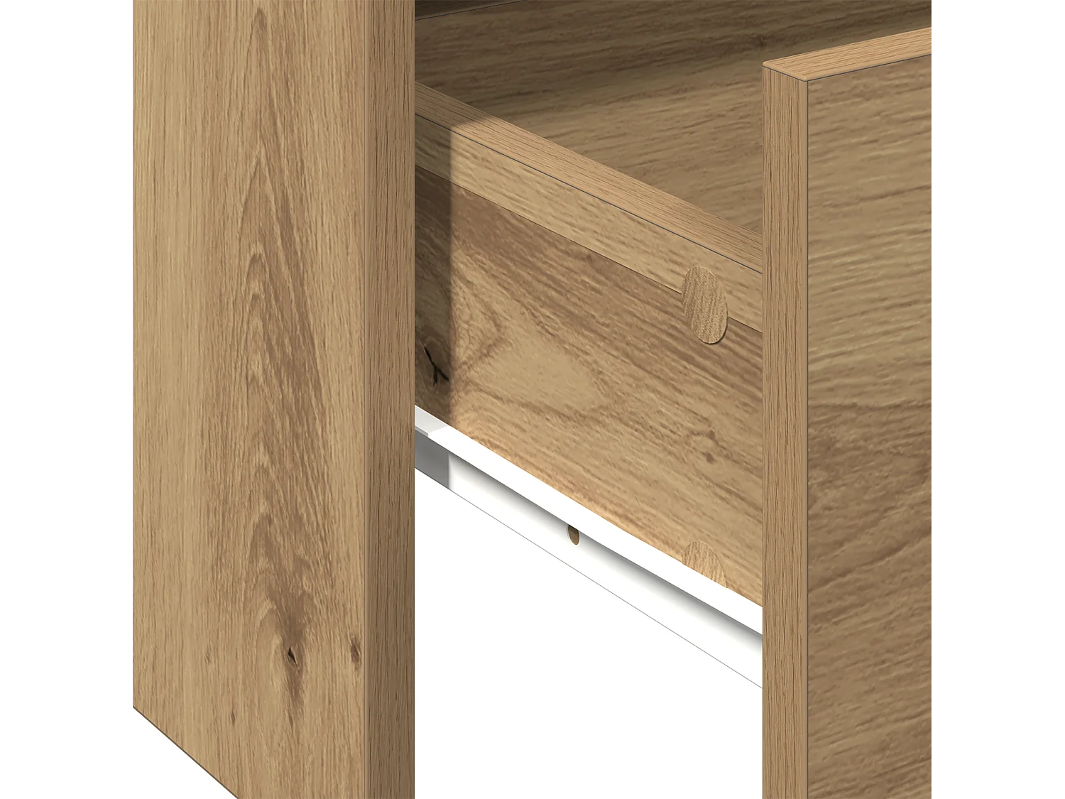 Salontafel - Handgemaakt eikenhout - 102x55x43,5 cm - Gemaakt van bewerkt hout