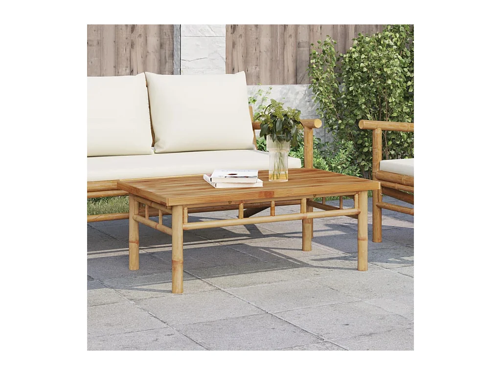 Table basse 90x50x35 cm bambou