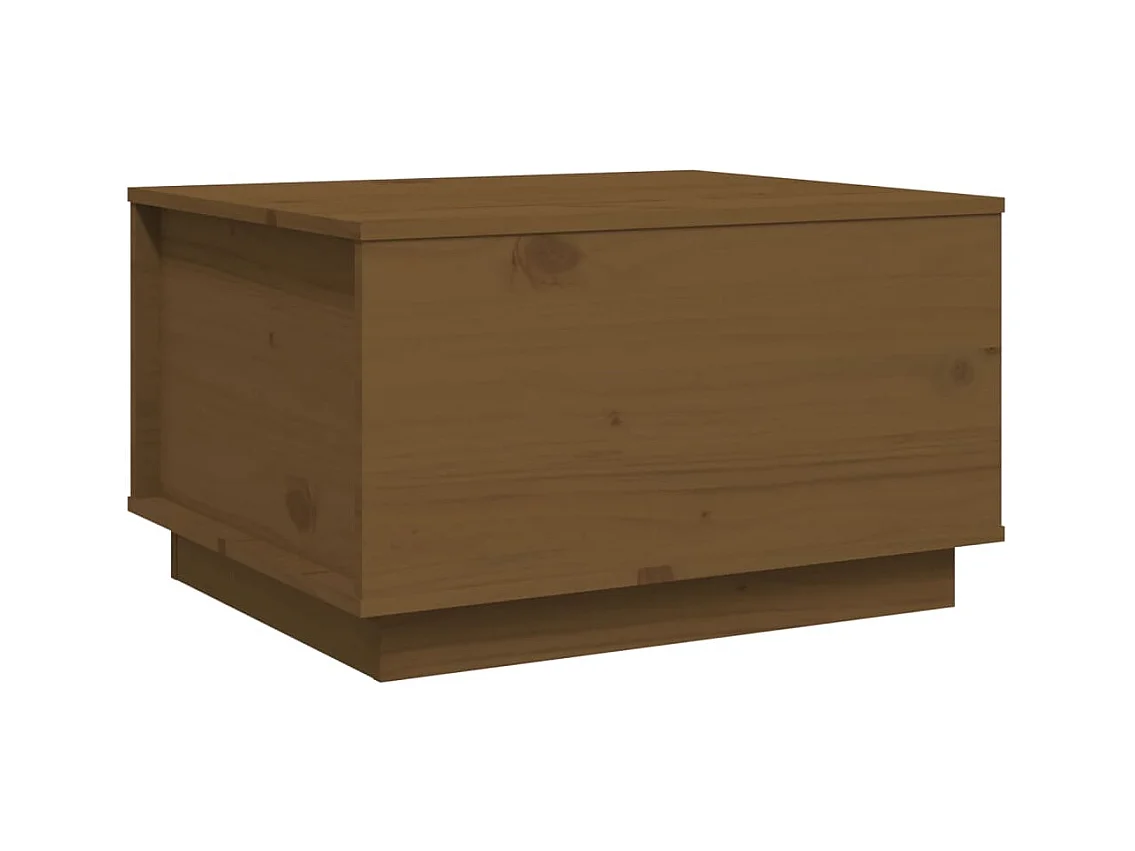 Table basse Marron miel 60x50x35 cm Bois massif de pin