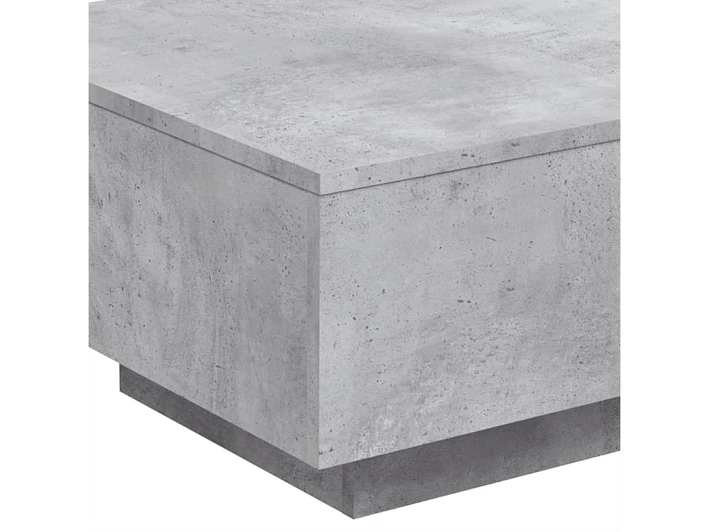Mesa de centro gris hormigón 55x55x31 cm madera de ingeniería