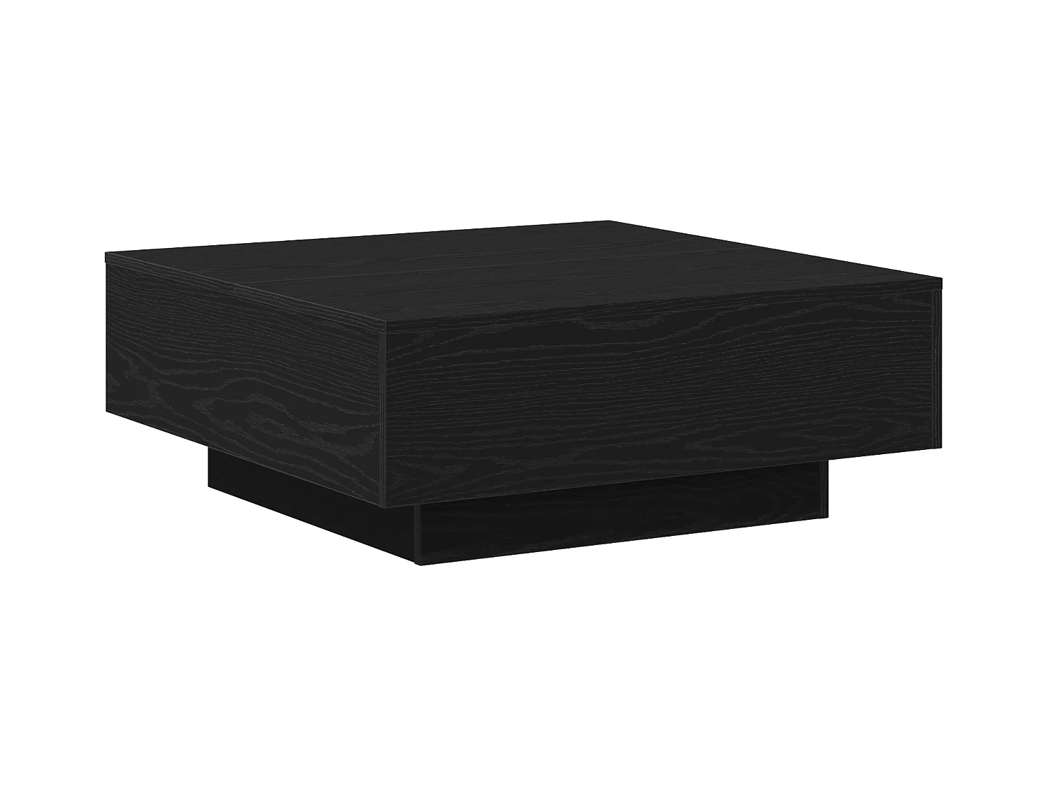 Table basse Noir Chêne 80x80x31 cm en bois