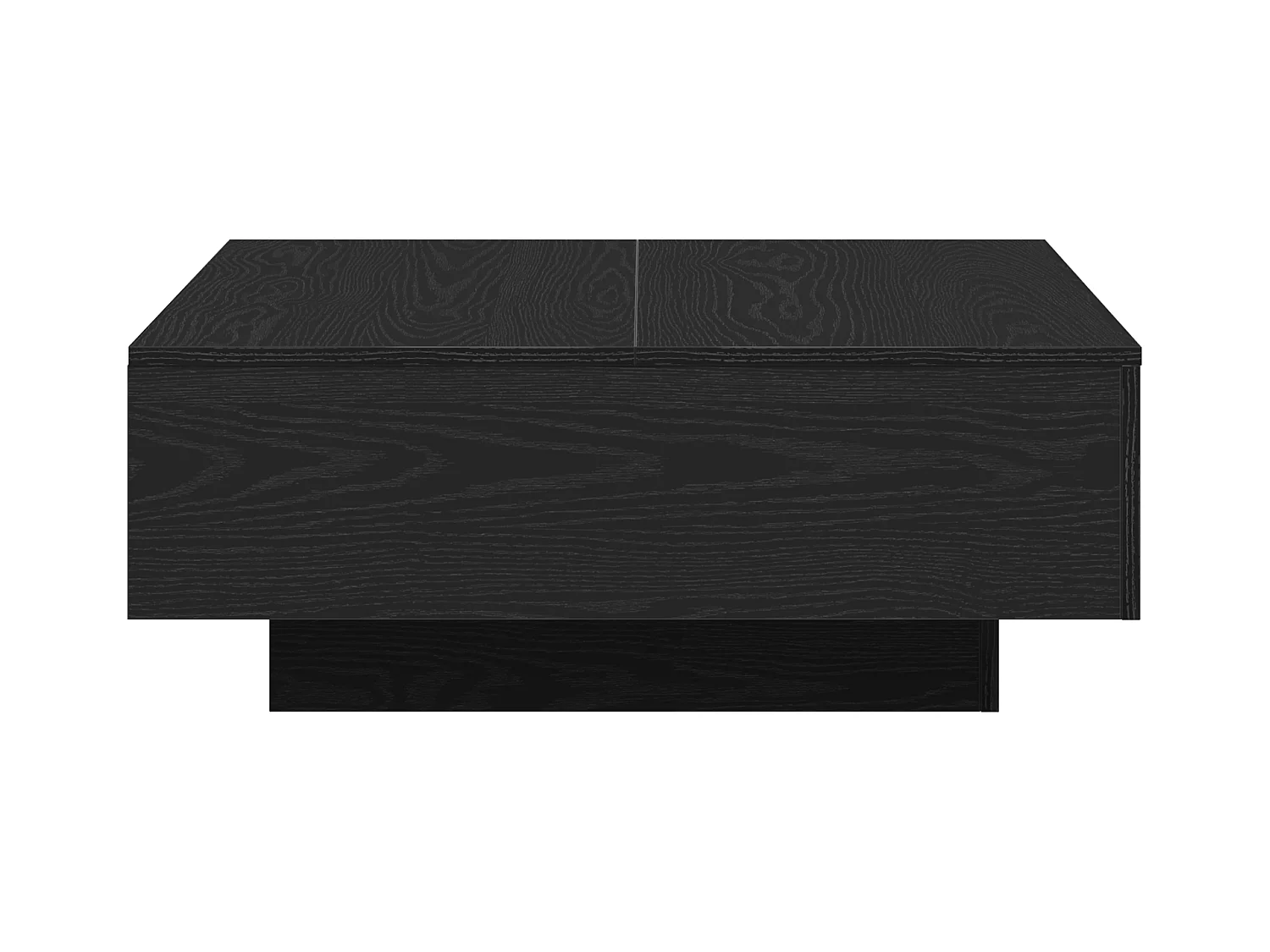 Table basse Noir Chêne 80x80x31 cm en bois