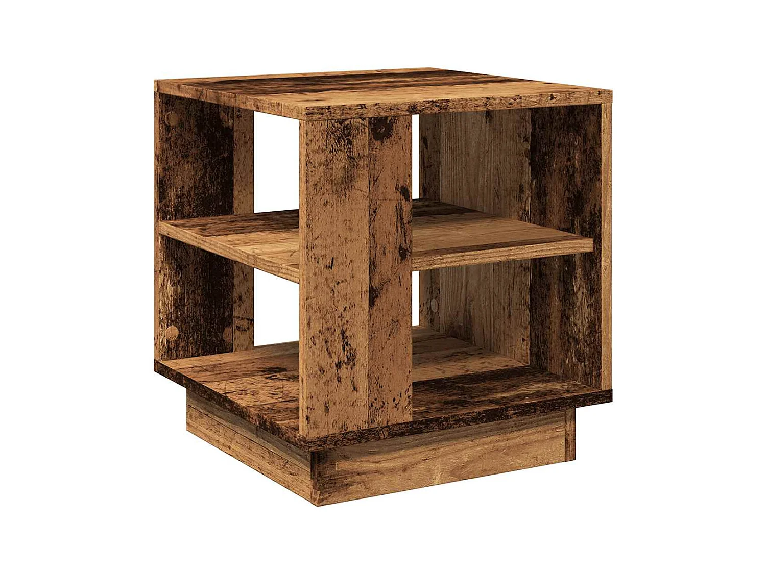 Table basse vieux bois 40x40x43 cm bois d'ingénierie