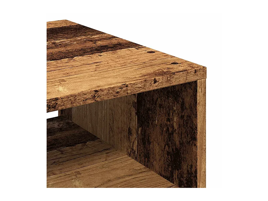 Table basse vieux bois 40x40x43 cm bois d'ingénierie