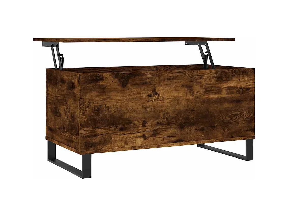 Table basse Chêne fumé 90x44,5x45 cm Bois d'ingénierie