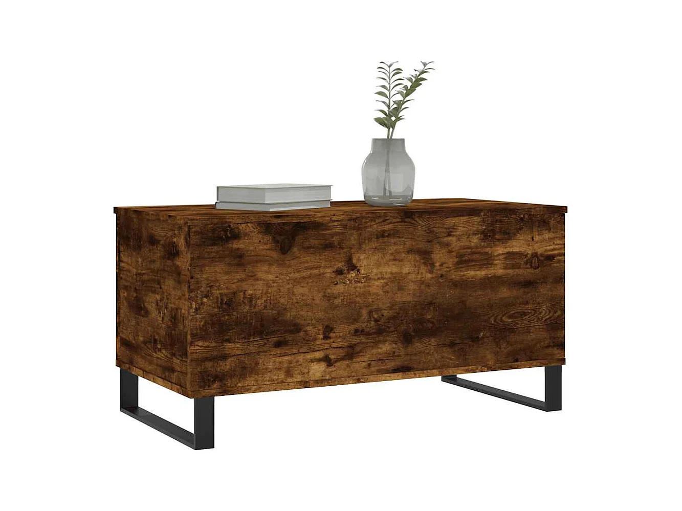 Table basse Chêne fumé 90x44,5x45 cm Bois d'ingénierie