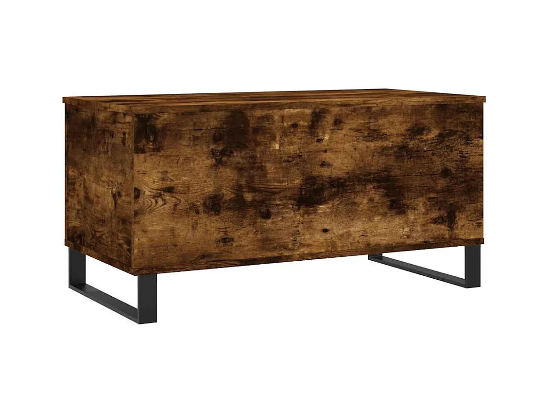 Table basse Chêne fumé 90x44,5x45 cm Bois d'ingénierie