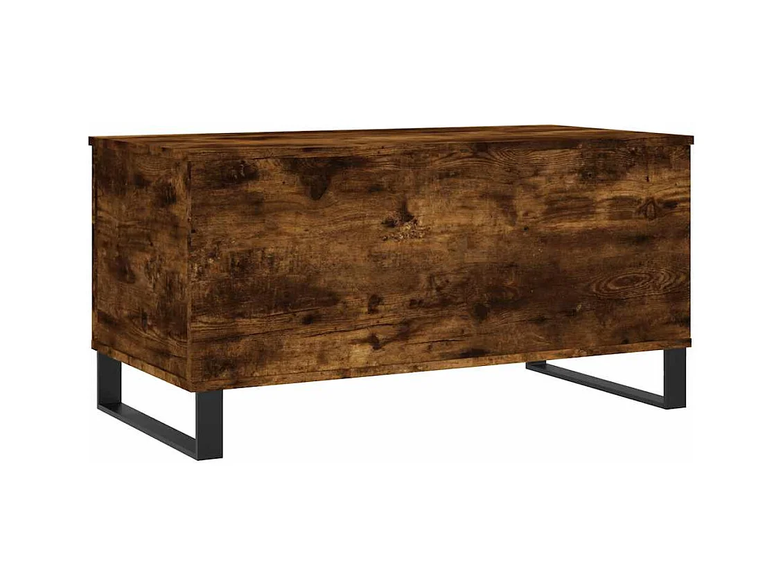 Table basse Chêne fumé 90x44,5x45 cm Bois d'ingénierie