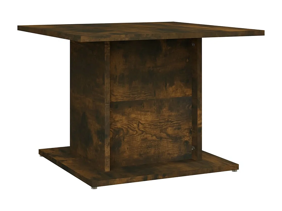 Table basse chêne fumé 55,5x55,5x40 cm bois d'ingénierie