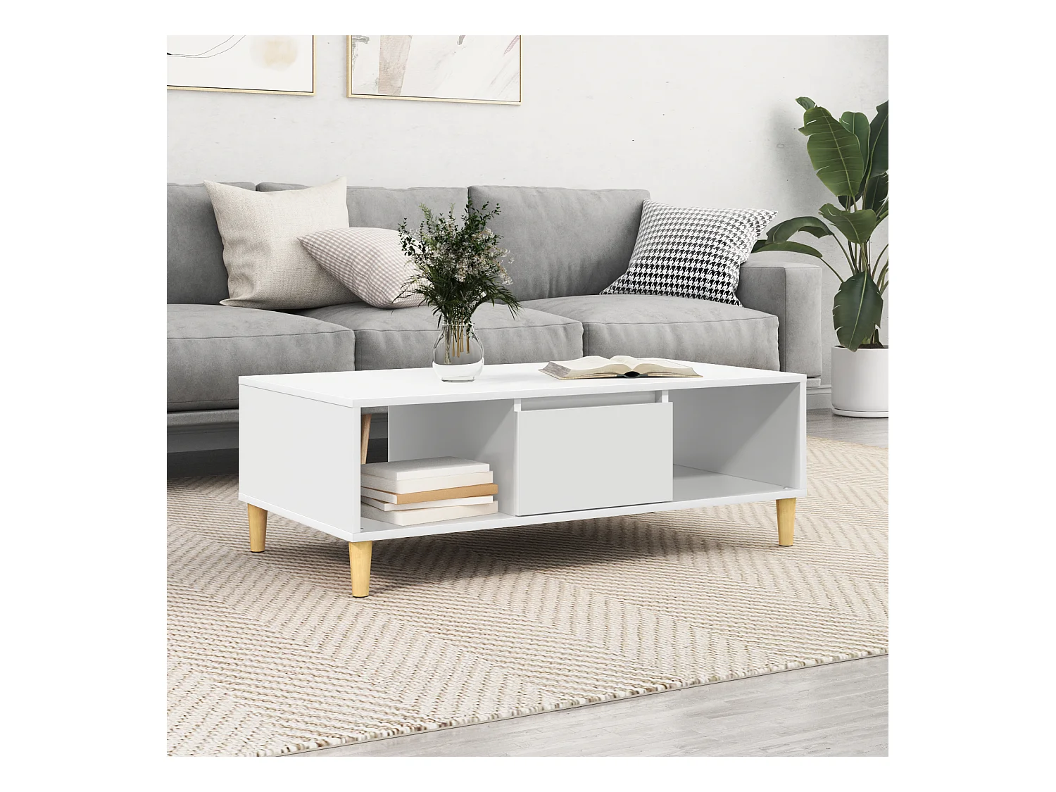 Tavolino da caffè bianco