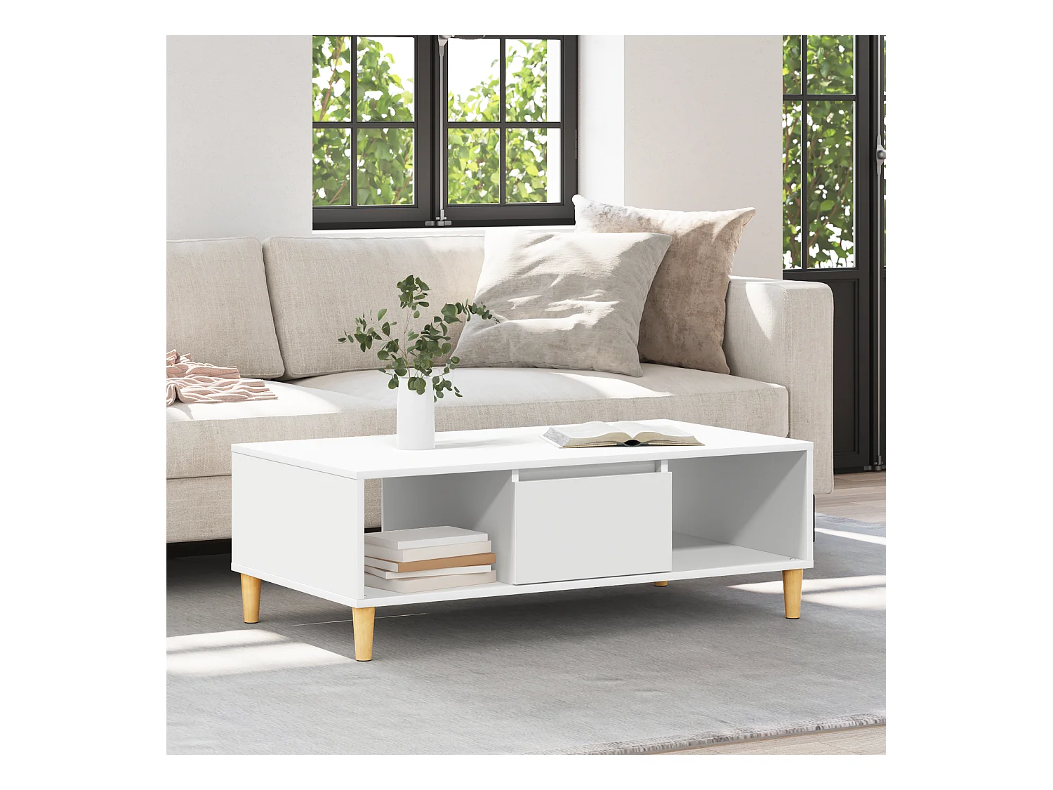 Tavolino da caffè bianco