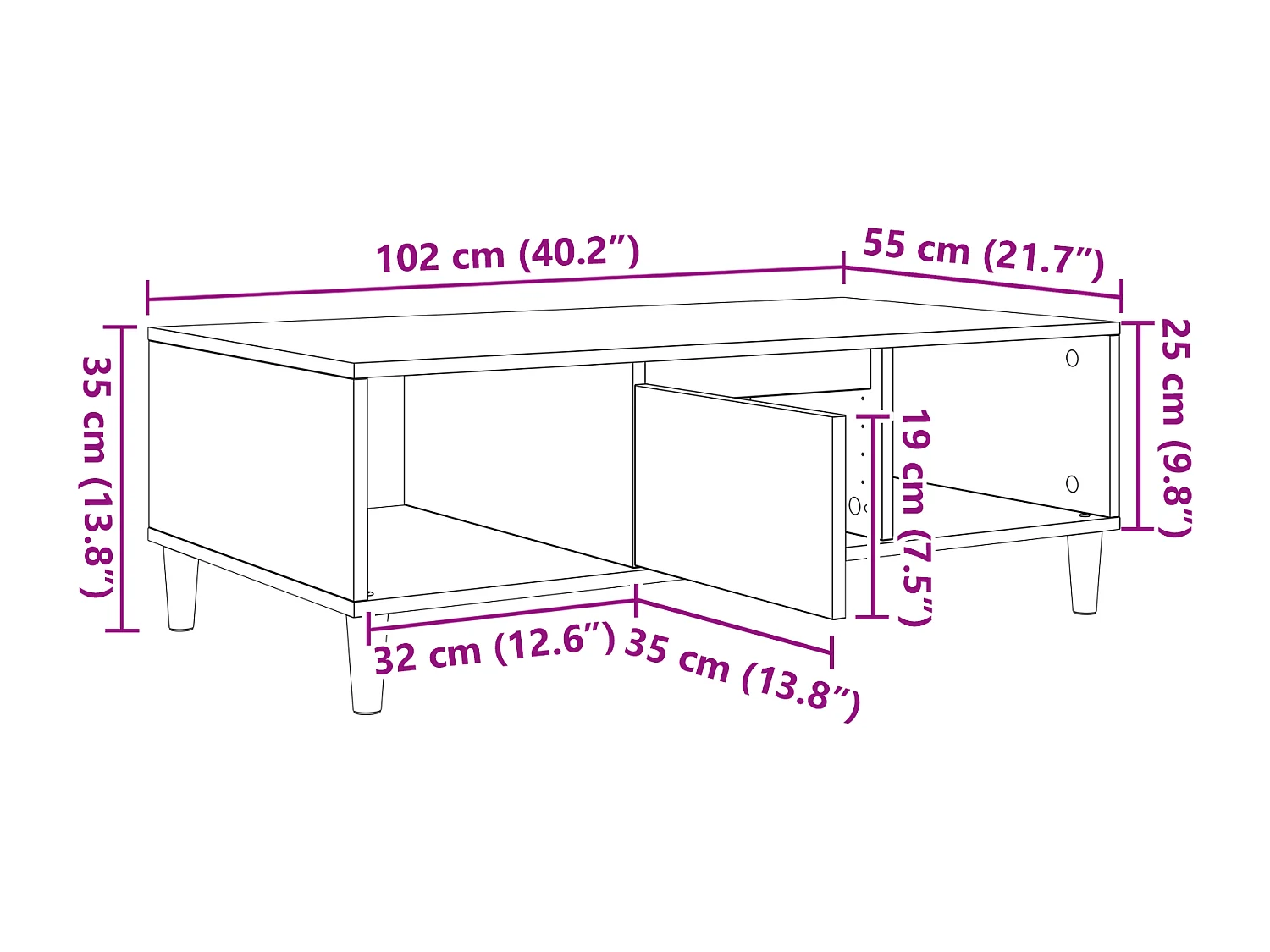 Mesa de centro blanca