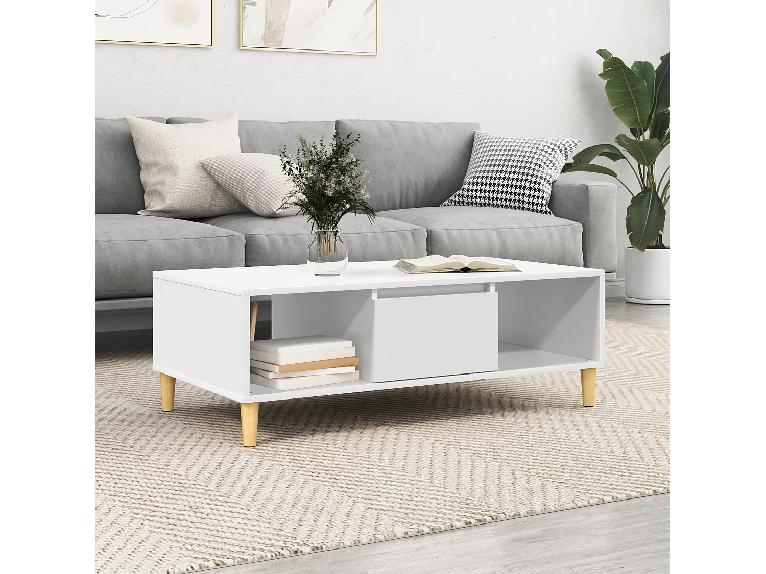 Tavolino da caffè bianco