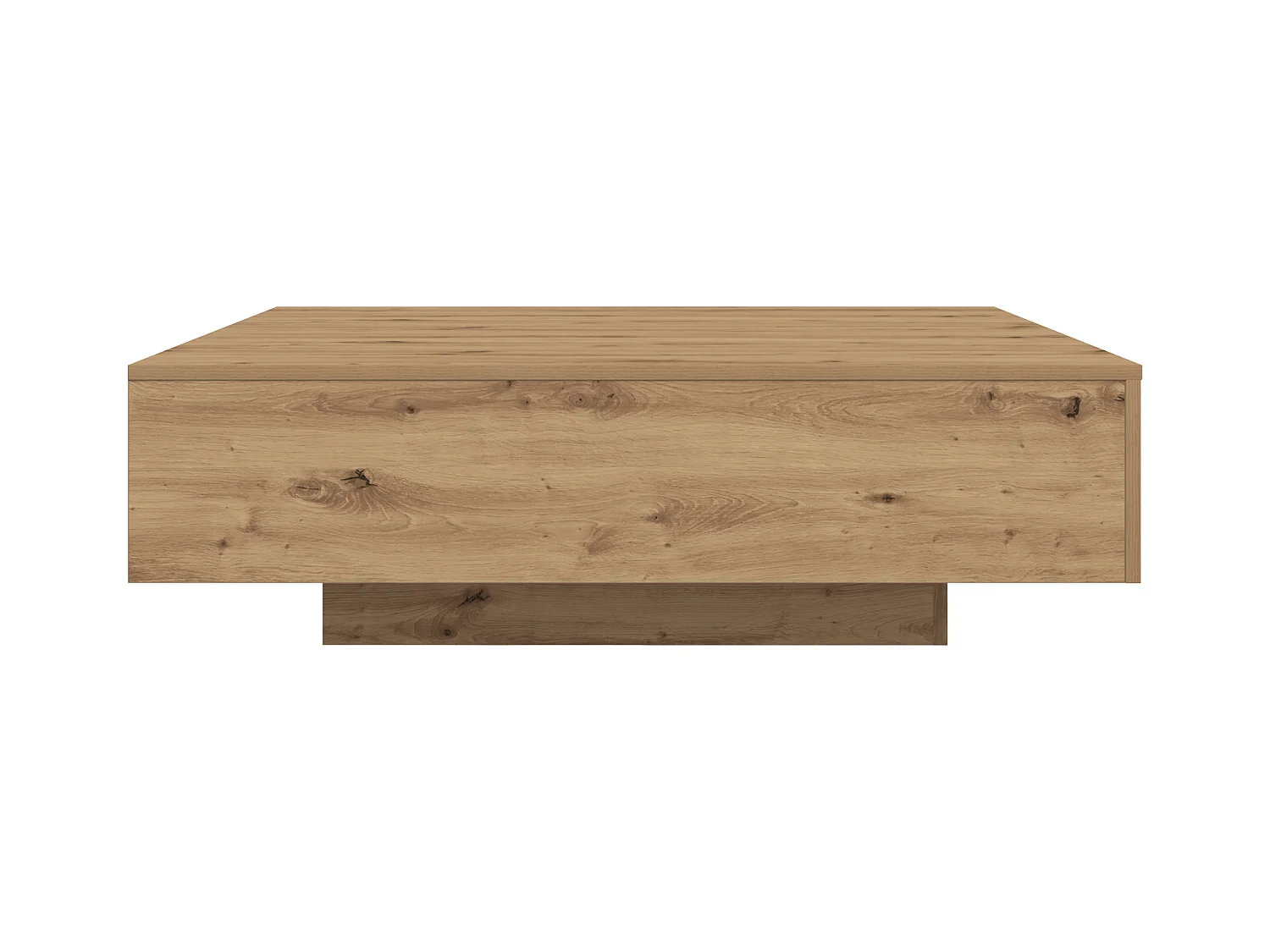 Table basse avec lumières LED Chêne artisanal 100x100x31 cm