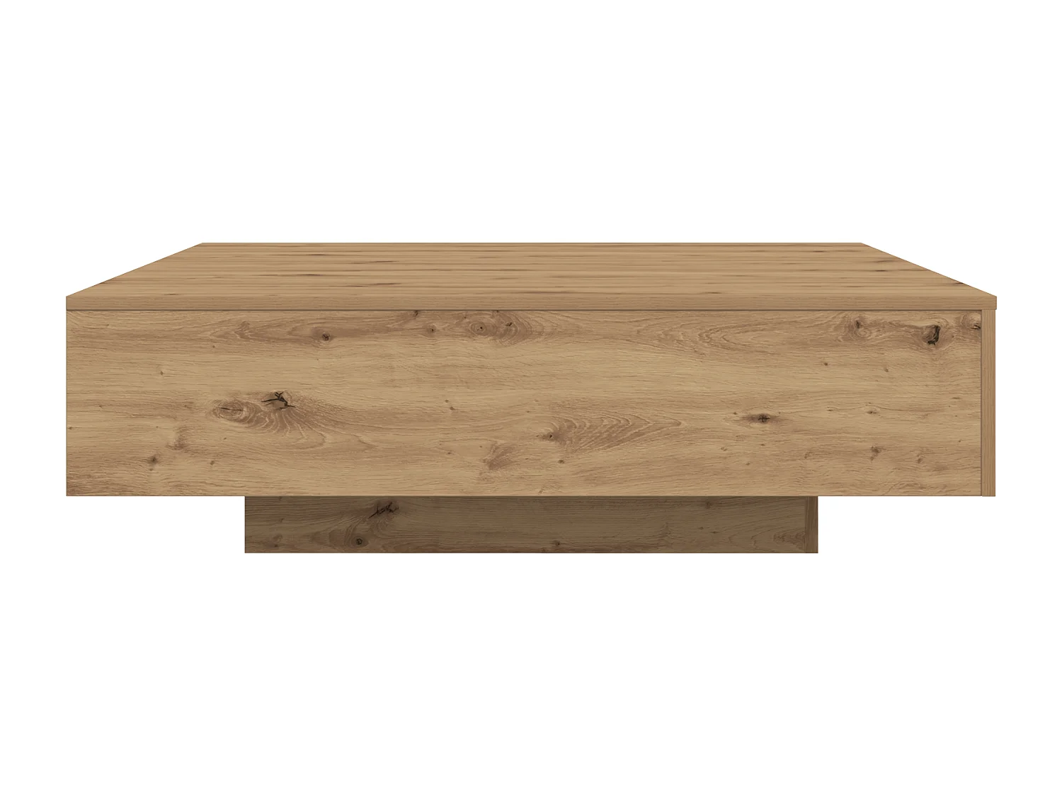 Couchtisch mit LED-Leuchten Handgefertigte Eiche 100x100x31 cm