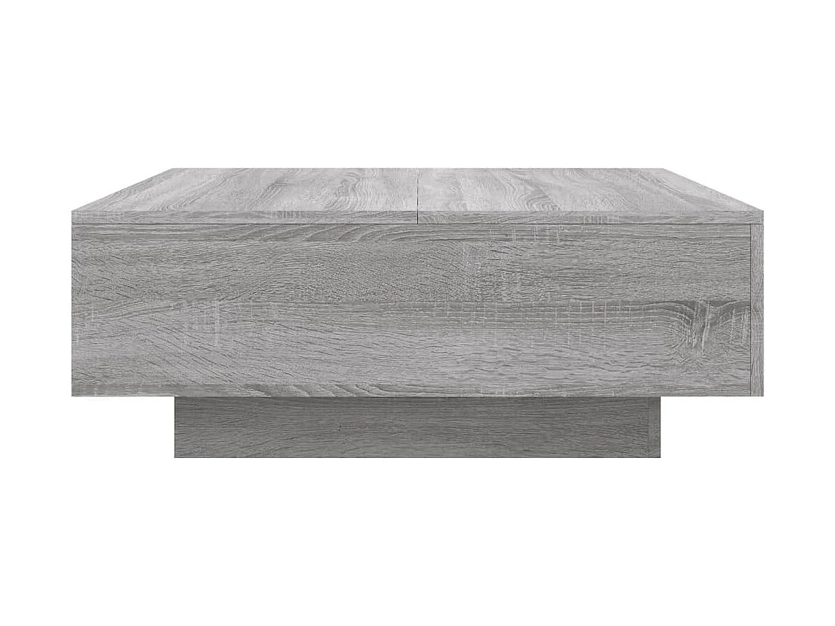 Table basse avec lumières LED sonoma gris 80x80x31 cm