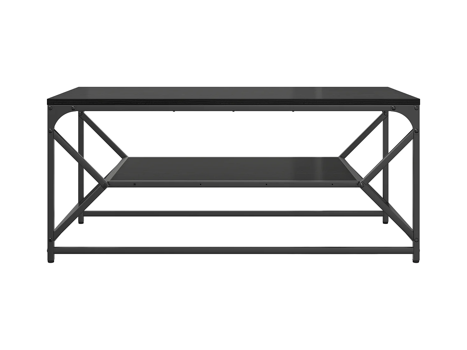 Table basse avec étagère Chêne noir 90x50x40 cm Bois composite