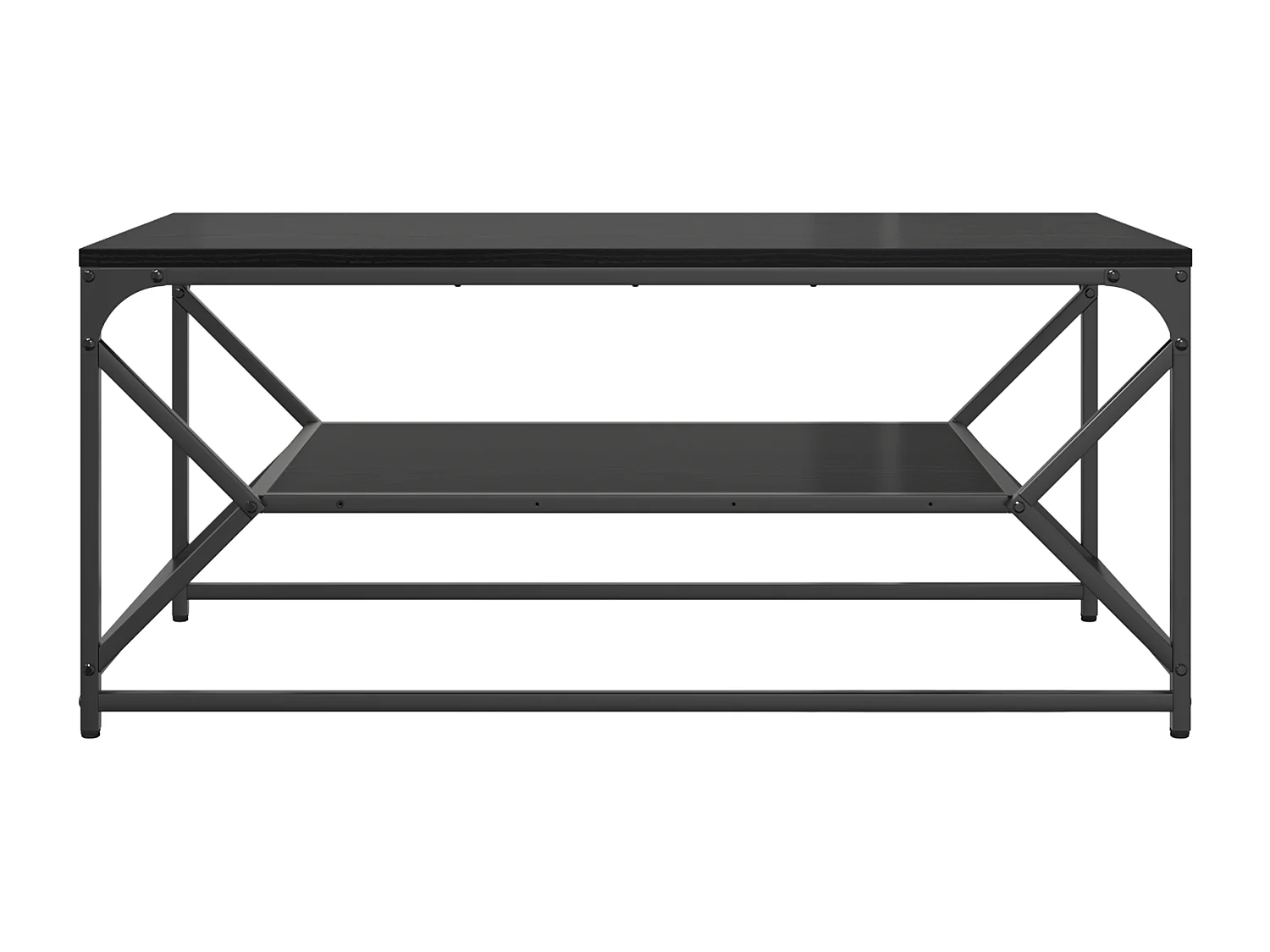 Table basse avec étagère Chêne noir 90x50x40 cm Bois composite