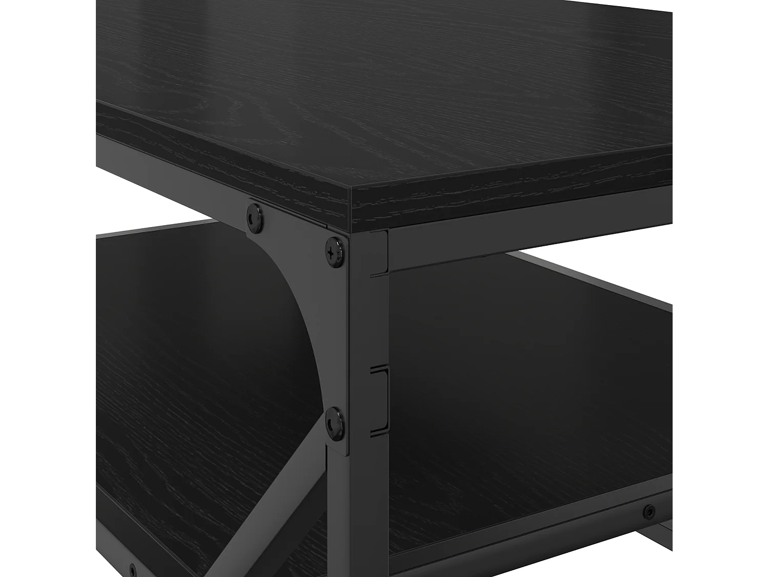 Table basse avec étagère Chêne noir 90x50x40 cm Bois composite