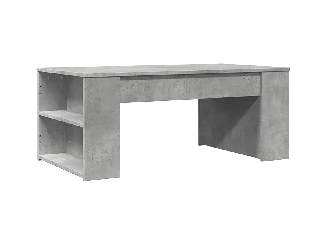 Tavolino da caffè grigio cemento 102x55x42 cm in legno ingegnerizzato
