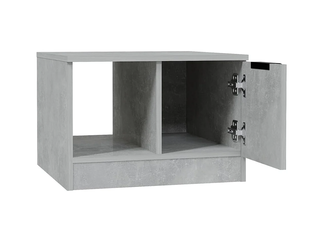 Betongrijze salontafel 50x50x36 cm bewerkt hout